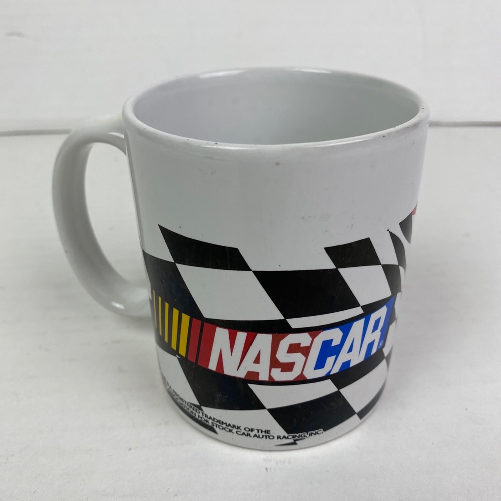 Nascar Coffee Mug Cup Racing Car Checkered Flag Sherwood 2007 Drinkware Ceramic